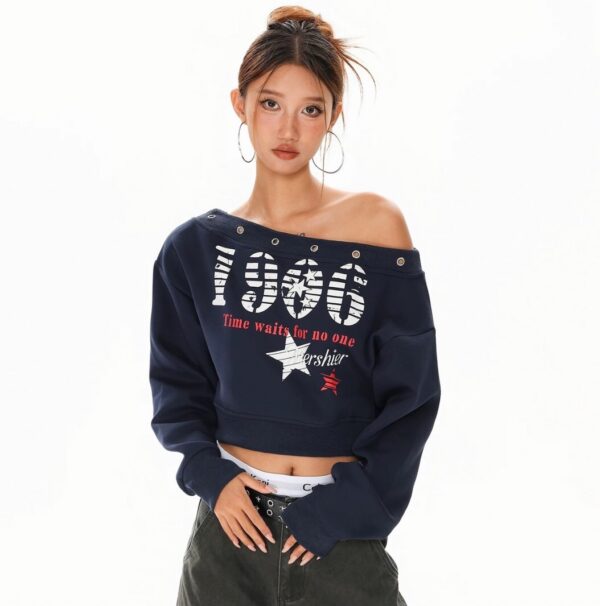 T-shirt off shoulder UrbanSheek vintage spice