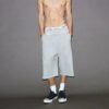Jorts en lin gris destroy