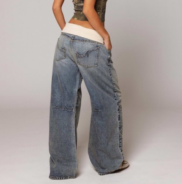 Jeans baggy wide waist