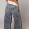 Jeans baggy wide waist