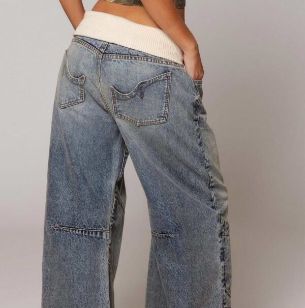 Jeans baggy wide waist