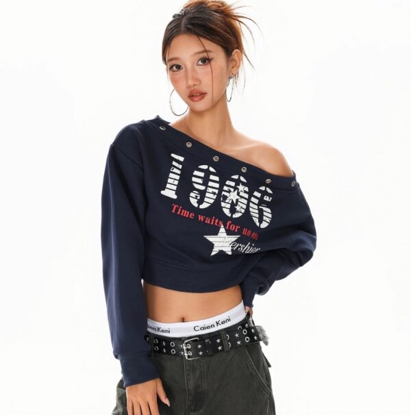 T-shirt off shoulder UrbanSheek vintage spice