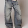 Jeans baggy wide waist