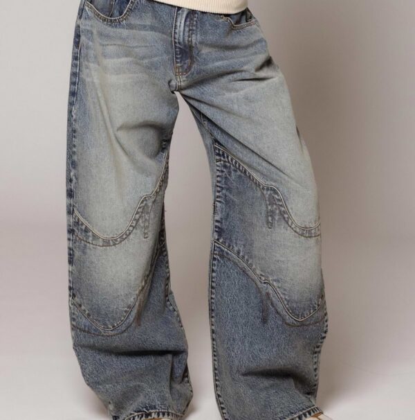 Jeans baggy wide waist