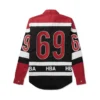 Hood by Air (HBA) colorblock “69” hockey