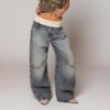 Jeans baggy wide waist