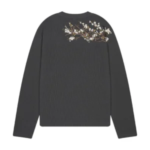 Derschutze "Blossom" Waffle Manches longues en gris anthracite