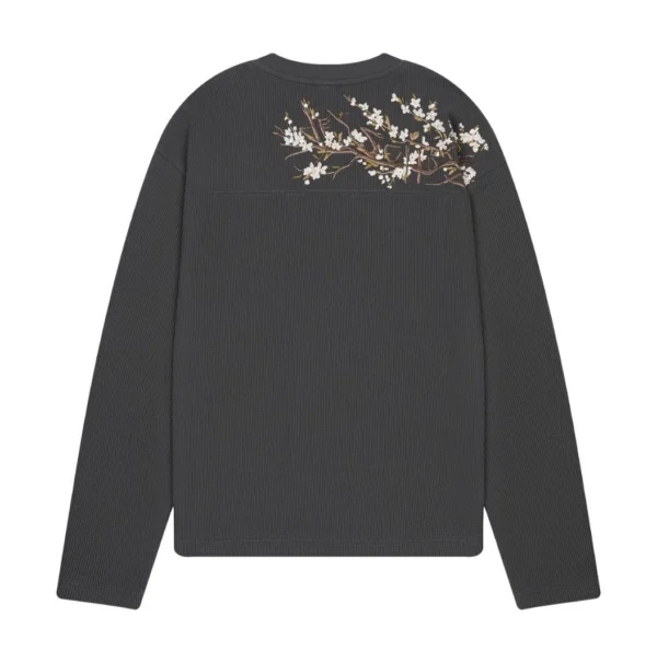 Derschutze "Blossom" Waffle Manches longues en gris anthracite
