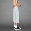 Jorts en lin gris destroy