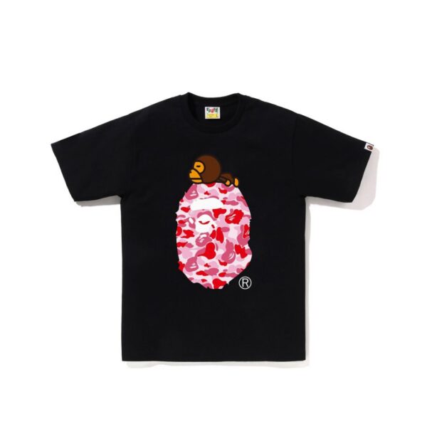 A Bathing Ape ABC Camo Milo on Big Ape Tee noir