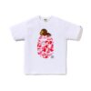 A Bathing Ape ABC Camo Milo on Big Ape Tee Blanc