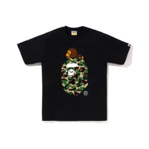 A Bathing Ape ABC Camo Milo on Big Ape Tee noir