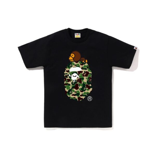 A Bathing Ape ABC Camo Milo on Big Ape Tee noir